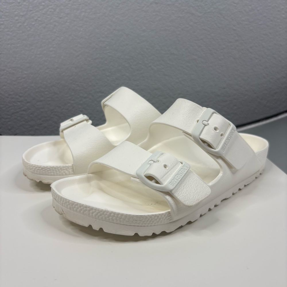 Birkenstock Arizona Essentials White Sandal Women’s 6 - Picture 2 of 12